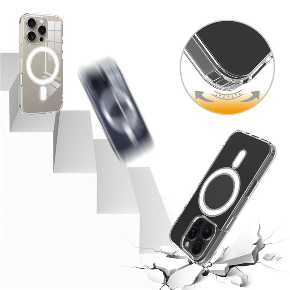 Coque MagSafe pour Apple iPhone 16 Pro Max, Techsuit, Pro, Transparente
