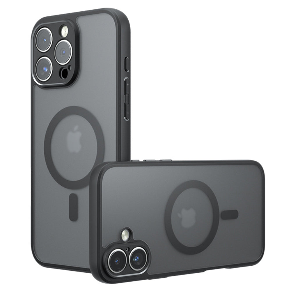 MagSafe-Hülle für Apple iPhone 16 Pro Max, Techsuit, PureFrost, Satin Schwarz