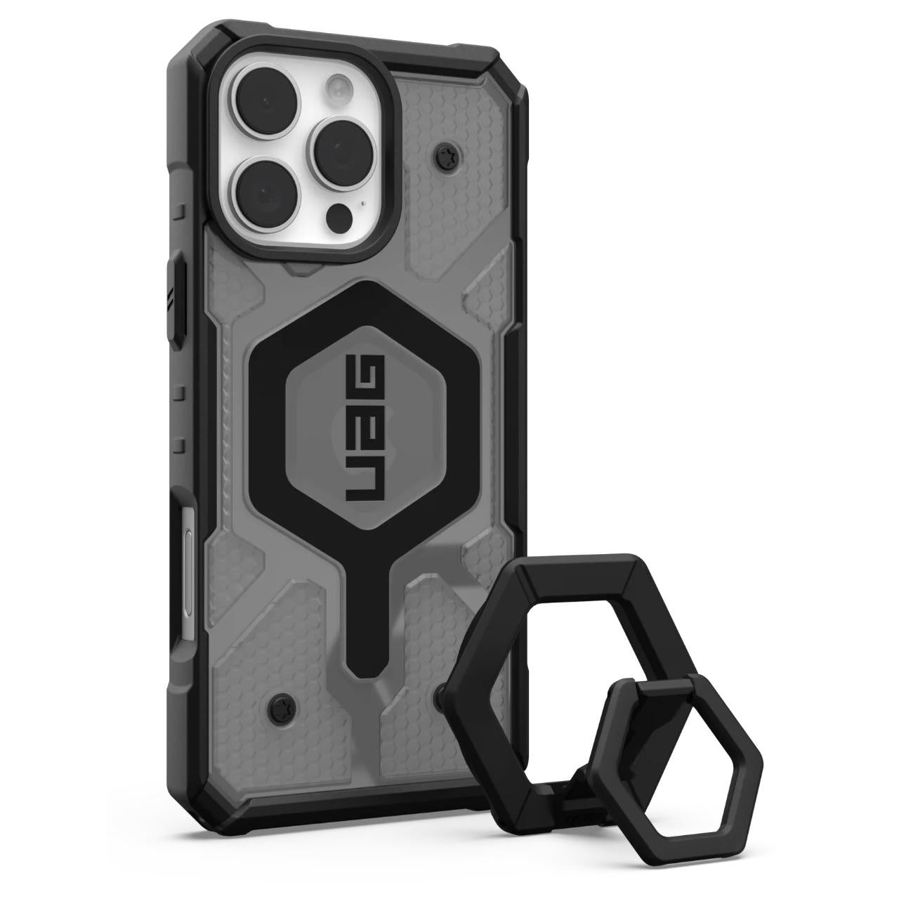 MagSafe-Hülle für Apple iPhone 16 Pro Max, Urban Armor Gear, Pathfinder Clear Bundle, Grau