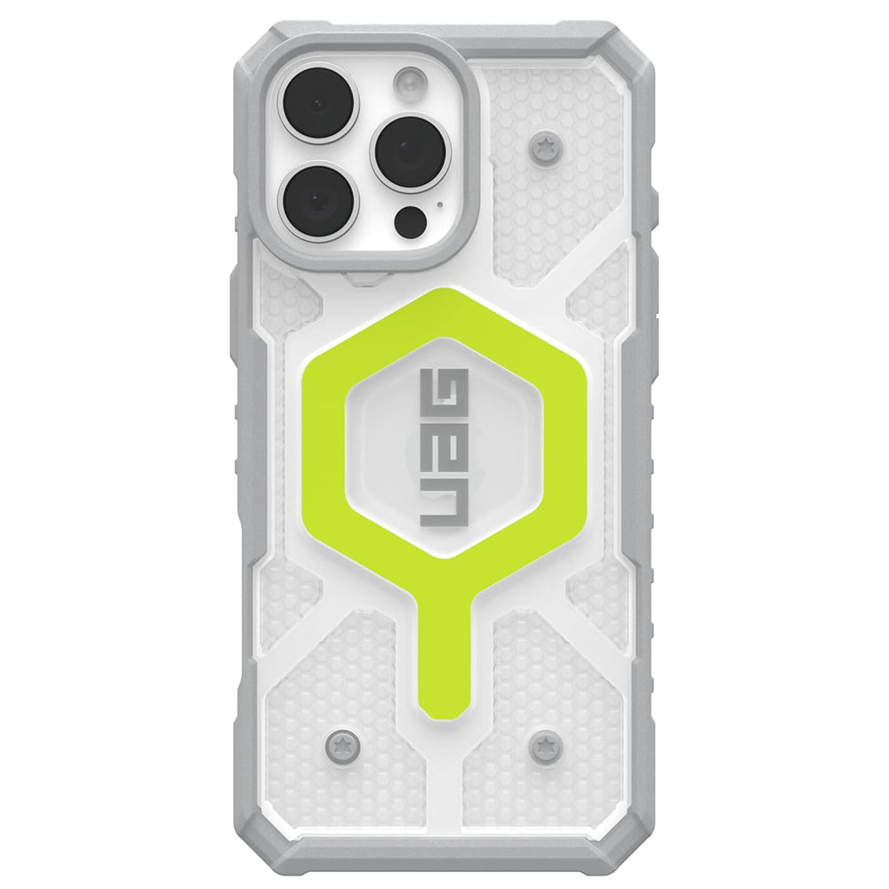 Coque MagSafe pour Apple iPhone 16 Pro Max, Urban Armor Gear, Pathfinder Clear avec cordon, Vert