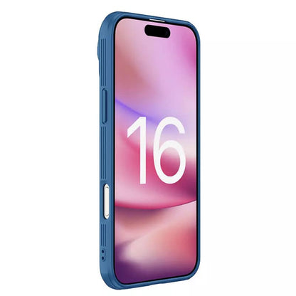 Coque MagSafe pour Apple iPhone 16 Pro, Nillkin, CamShield Prop, Bleue