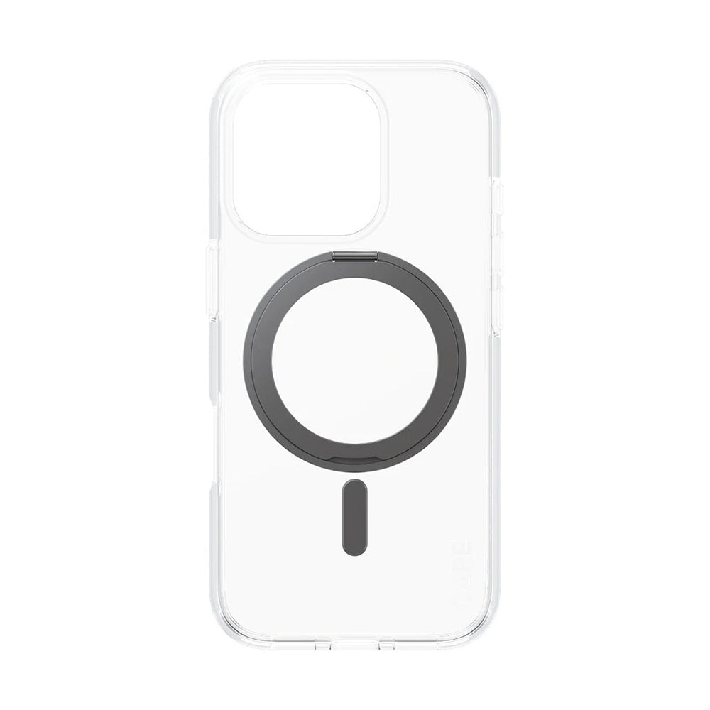 Coque MagSafe pour Apple iPhone 16 Pro, PanzerGlass, avec support Kickstand, Transparent Noir