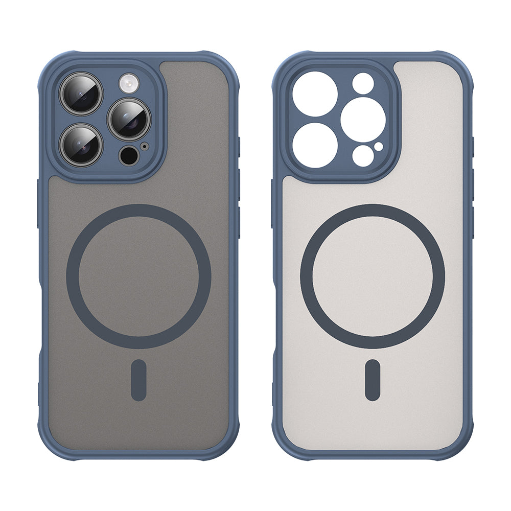 MagSafe Case for Apple iPhone 16 Pro, Techsuit, HaloFrost II, Navy Blue