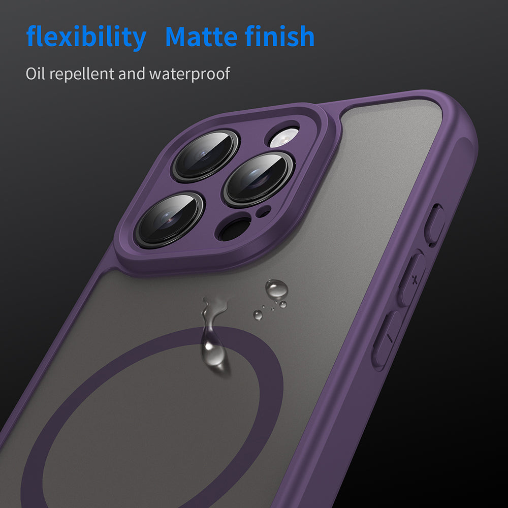 Coque MagSafe pour Apple iPhone 16 Pro, Techsuit, HaloFrost II, Violet