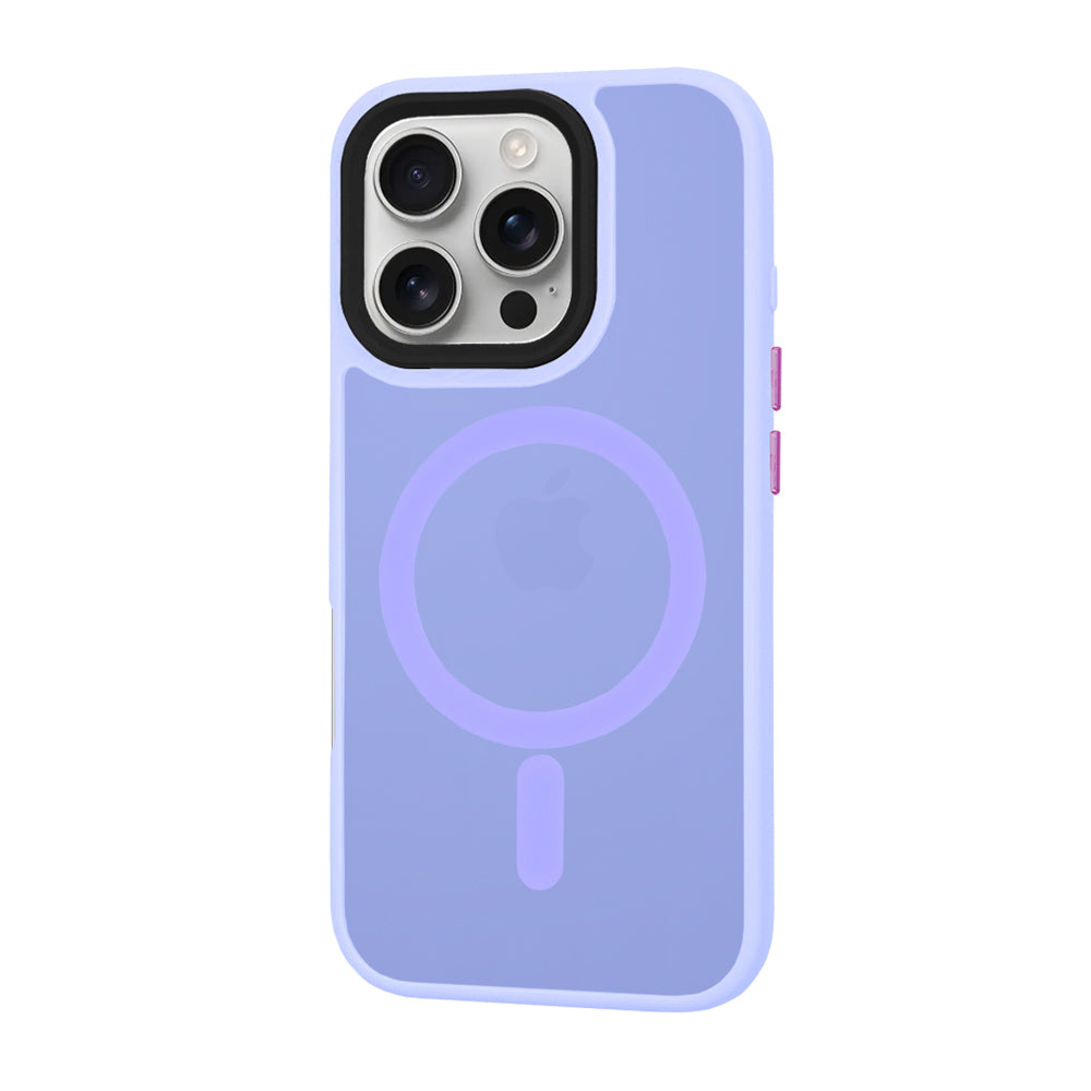 Coque MagSafe pour Apple iPhone 16 Pro, Techsuit, HaloFrost, Violet Clair