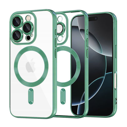 Coque MagSafe pour Apple iPhone 16 Pro, Techsuit, Luxury Crystal, Vert Clair