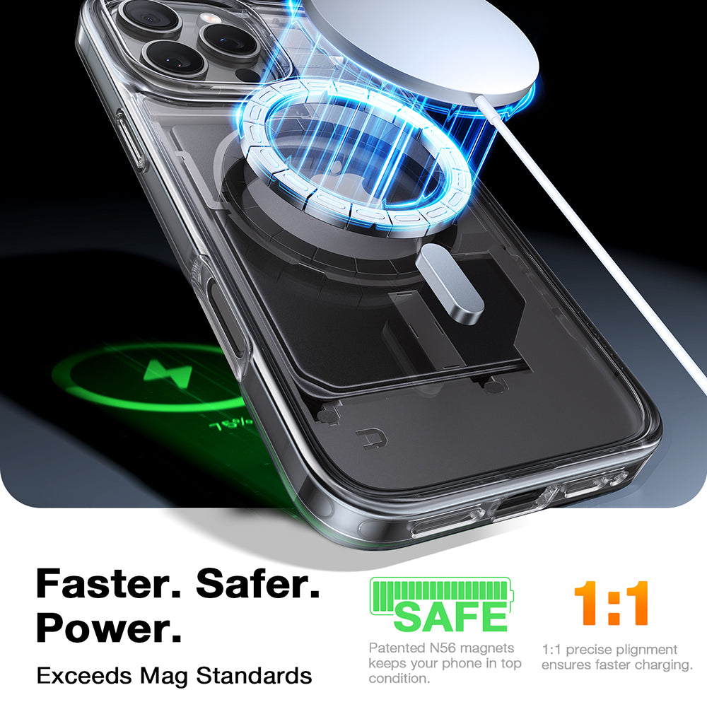 Coque MagSafe pour Apple iPhone 16 Pro, Torras, Diamond, Transparente