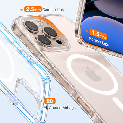 Coque MagSafe pour Apple iPhone 16 Pro, Torras, Diamond, Transparente