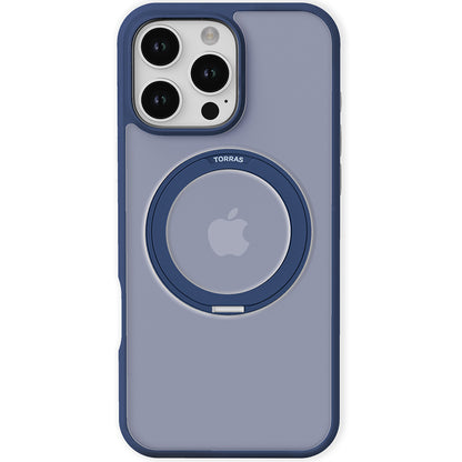 Coque MagSafe pour Apple iPhone 16 Pro, Torras, Ostand Pro, Bleu Marine