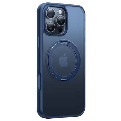 Coque MagSafe pour Apple iPhone 16 Pro, Torras, Ostand Pro, Bleu Marine