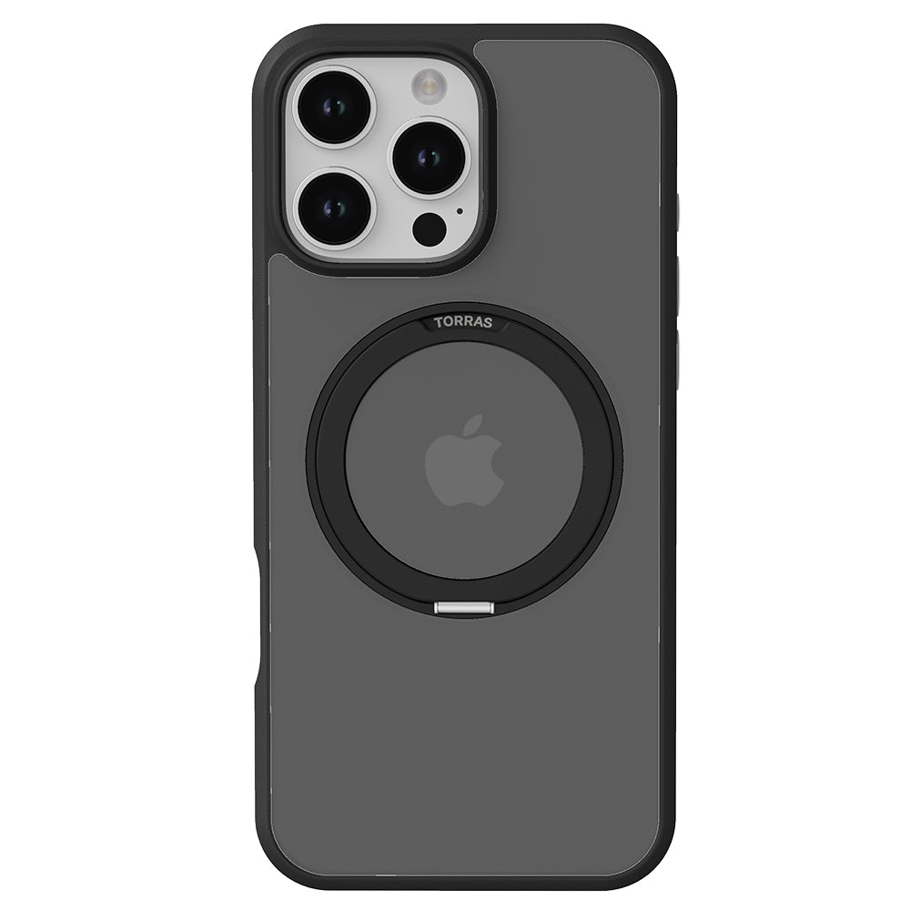 MagSafe Hülle für Apple iPhone 16 Pro, Torras, Ostand Pro, Schwarz