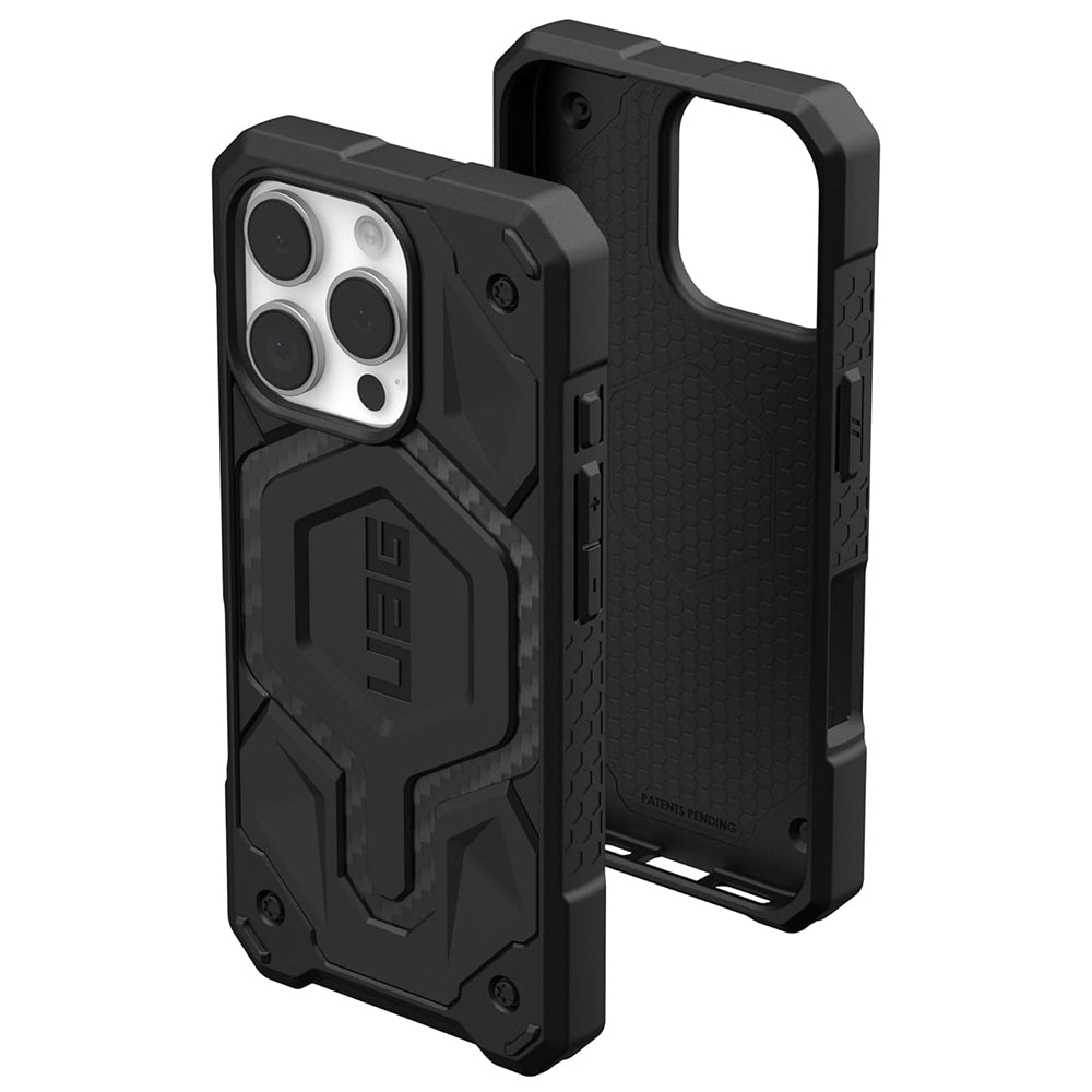 MagSafe-Hülle für Apple iPhone 16 Pro, Urban Armor Gear, Monarch Pro Carbon, Schwarz