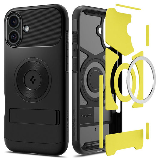 MagSafe Hülle für Apple iPhone 16, Spigen, Slim Armor, Schwarz