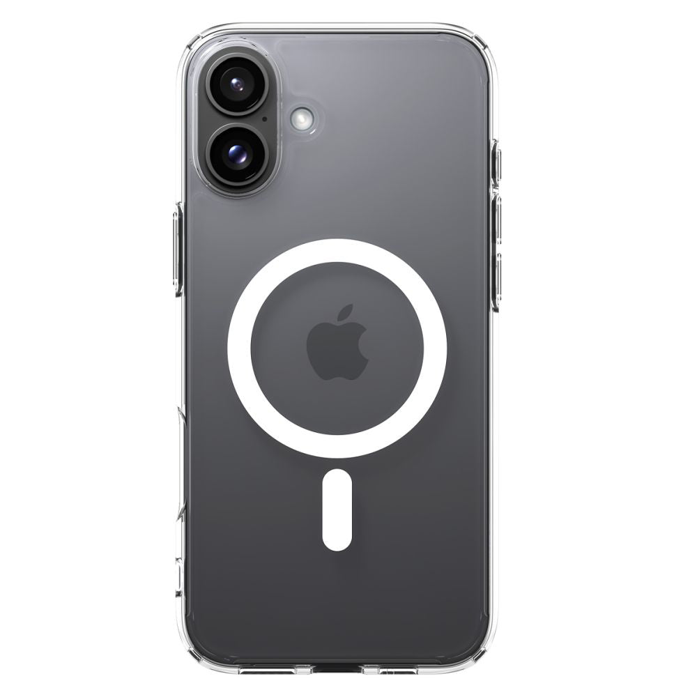 Coque MagSafe pour Apple iPhone 16, Spigen, Ultra Hybrid, Blanche