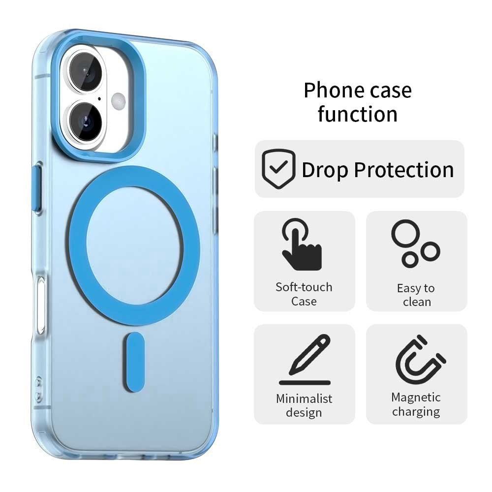 MagSafe-Hülle für Apple iPhone 16, Techsuit, CandyCase, Blau