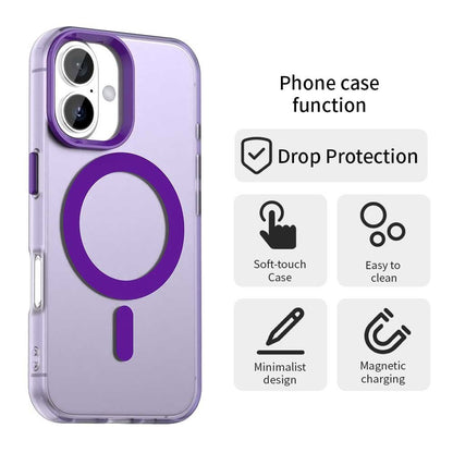 Coque MagSafe pour Apple iPhone 16, Techsuit, CandyCase, Violet