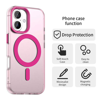 Coque MagSafe pour Apple iPhone 16, Techsuit, CandyCase, Rose