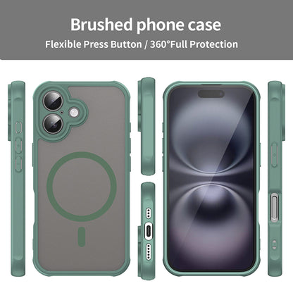 MagSafe Case for Apple iPhone 16, Techsuit, HaloFrost II, Green