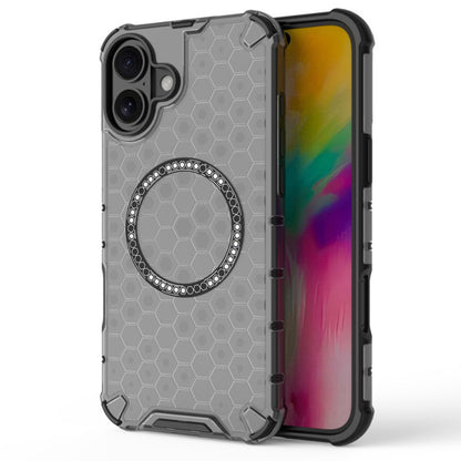 Coque MagSafe pour Apple iPhone 16, Techsuit, HoneyComb Shield, Noire