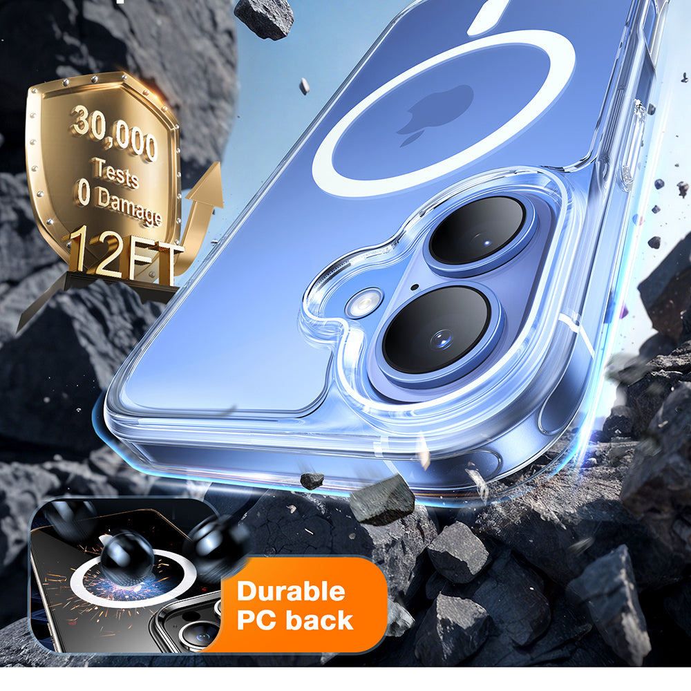 MagSafe Hülle für Apple iPhone 16, Torras, Diamond, Transparent