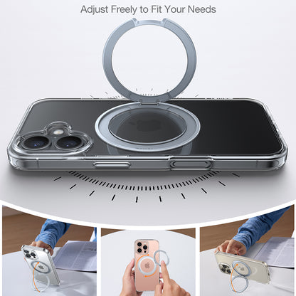 MagSafe Hülle für Apple iPhone 16, Torras, Ostand Pro, Transparent
