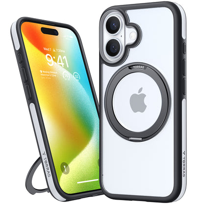 MagSafe Hülle für Apple iPhone 16, Torras, Ostand R Fusion, Schwarz