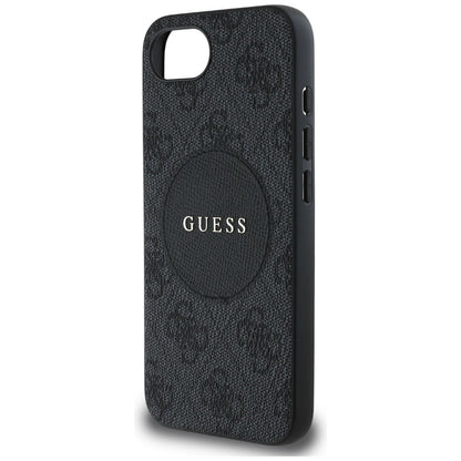 Étui MagSafe pour Apple iPhone 16e, Guess, 4G Circle Classic Logo, Noir