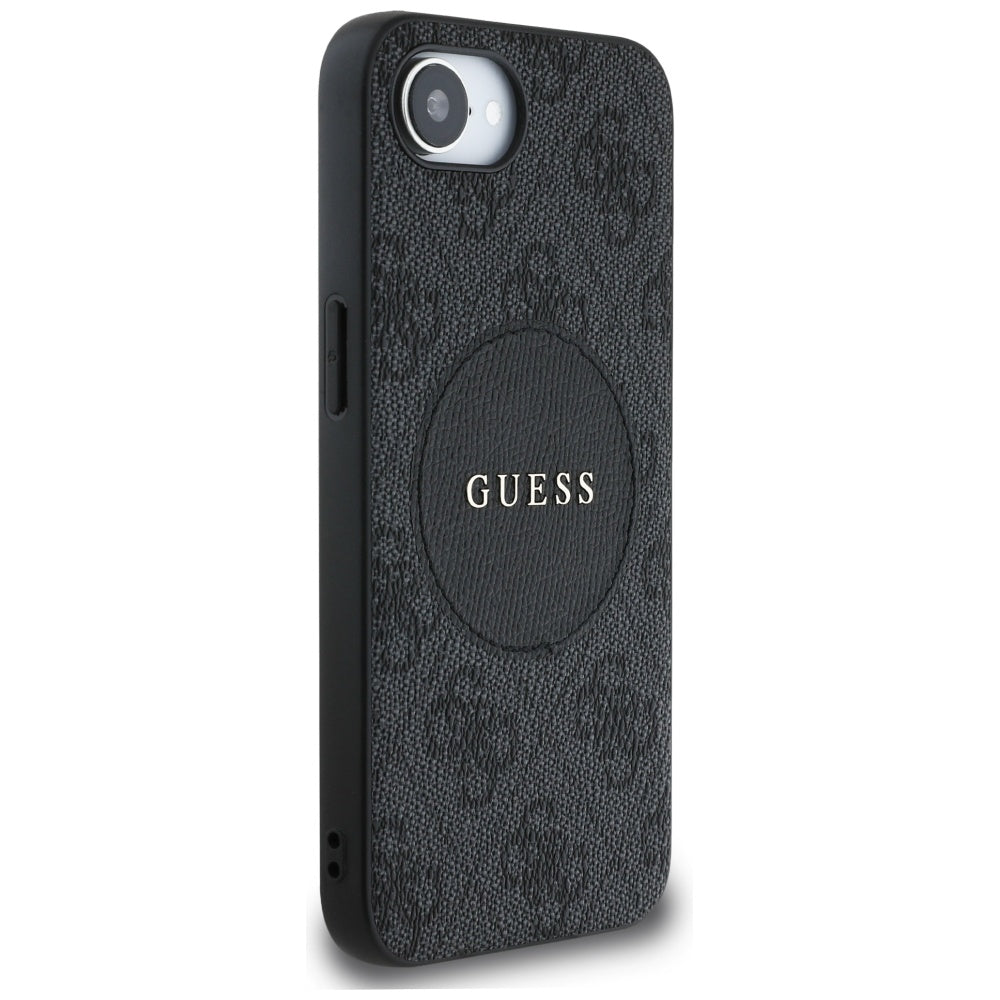 Étui MagSafe pour Apple iPhone 16e, Guess, 4G Circle Classic Logo, Noir