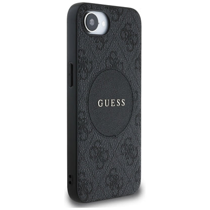 Étui MagSafe pour Apple iPhone 16e, Guess, 4G Circle Classic Logo, Noir