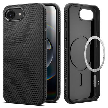 Coque MagSafe pour Apple iPhone 17e / 16e, Spigen, Liquid Air, Noir Mat