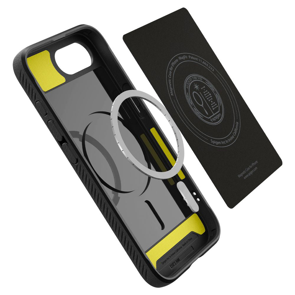 Coque MagSafe pour Apple iPhone 17e / 16e, Spigen, Rugged Armor, Noir Mat