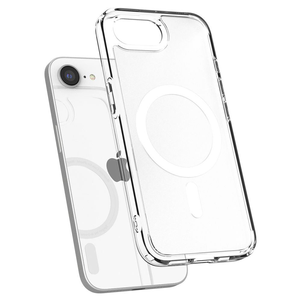 Coque MagSafe pour Apple iPhone 17e / 16e, Spigen, Ultra Hybrid, Blanc Satiné