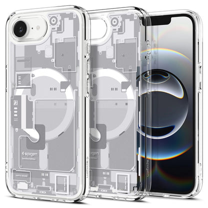 Coque MagSafe pour Apple iPhone 17e / 16e, Spigen, Ultra Hybrid Zero One, Blanche