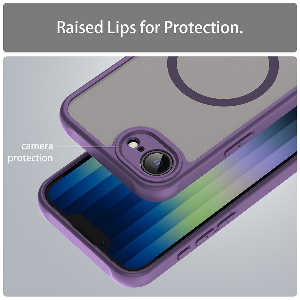 Coque MagSafe pour Apple iPhone 17e / 16e, Techsuit, HaloFrost II, Violet