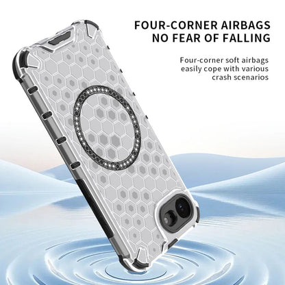 Coque MagSafe pour Apple iPhone 17e / 16e, Techsuit, HoneyComb Shield, Noire