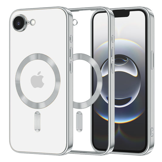 MagSafe-Hülle für Apple iPhone 17e / 16e, Techsuit, Luxury Crystal, Silber