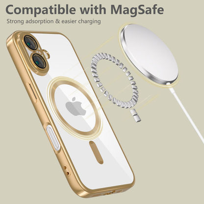 Coque MagSafe pour Apple iPhone 17e / 16e, Techsuit, Luxury Crystal, Argentée