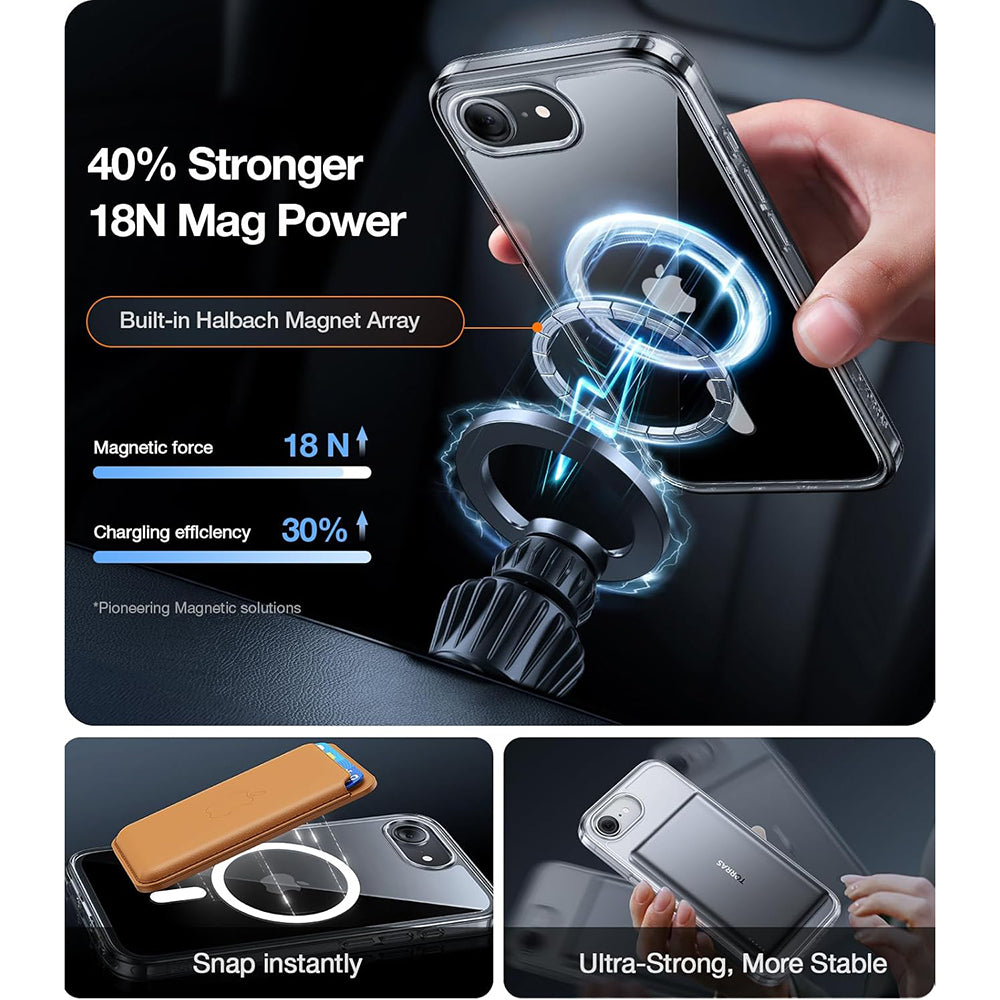 MagSafe Hülle für Apple iPhone 17e / 16e, Torras, Guardian, Transparent