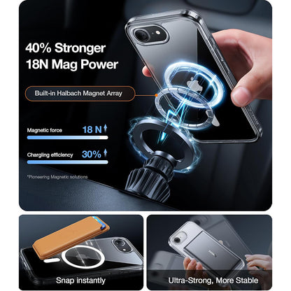 MagSafe Hülle für Apple iPhone 17e / 16e, Torras, Guardian, Transparent