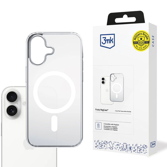 Coque MagSafe pour Apple iPhone 17, 3MK, Frosty MagCase, Blanche