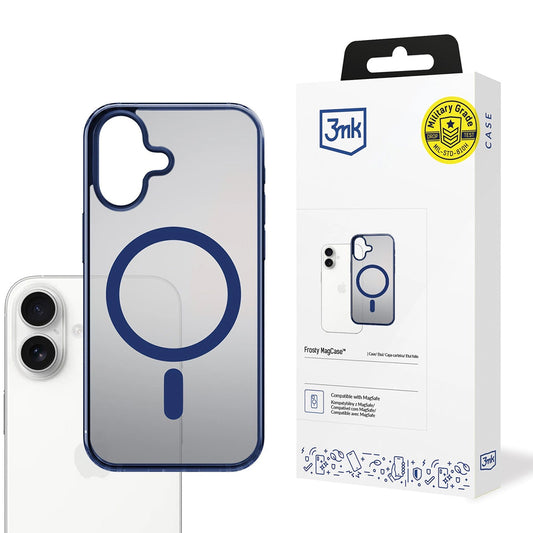 Coque MagSafe pour Apple iPhone 17, 3MK, Frosty MagCase, Bleu