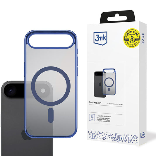 Coque MagSafe pour Apple iPhone 17 Air, 3MK, Frosty MagCase, Bleu