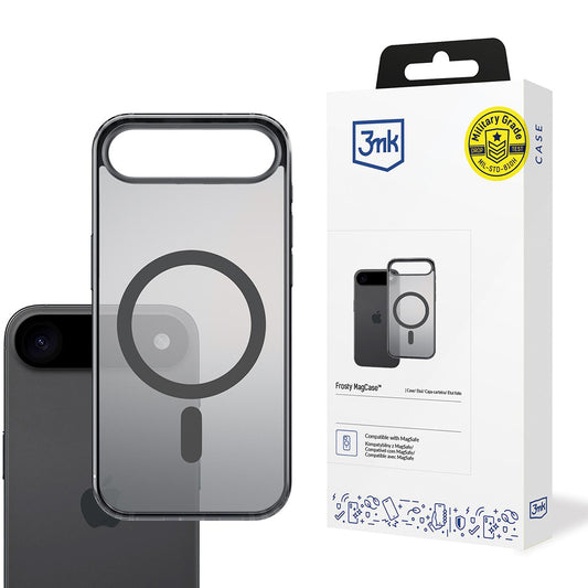 Coque MagSafe pour Apple iPhone 17 Air, 3MK, Frosty MagCase, Noire