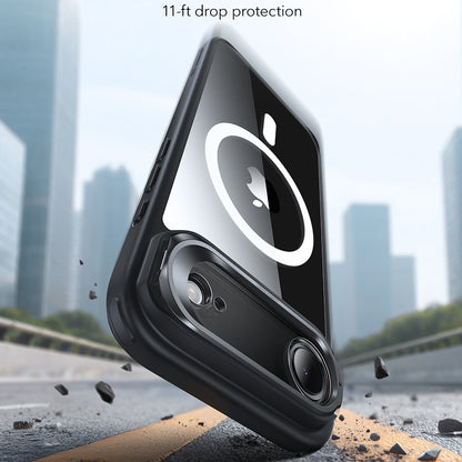 Coque MagSafe pour Apple iPhone 17 Air, ESR, Classic Hybrid Kickstand, Noire Transparente