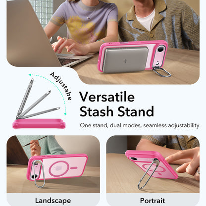 Coque MagSafe pour Apple iPhone 17 Air, ESR, Classic Hybrid Kickstand, Rose Satiné