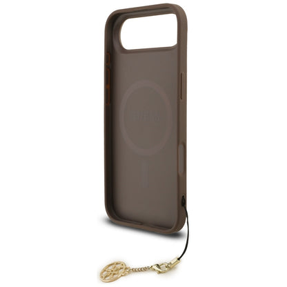 MagSafe Hülle für Apple iPhone 17 Air, Guess, 4G Charm Cradle, Braun