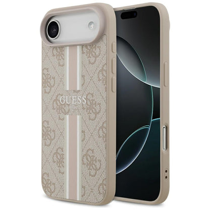 Coque MagSafe pour Apple iPhone 17 Air, Guess, 4G Printed Stripes, Rose