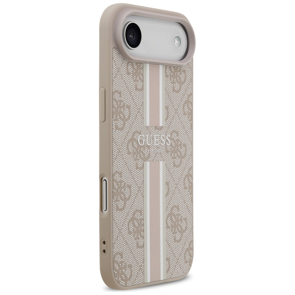 Coque MagSafe pour Apple iPhone 17 Air, Guess, 4G Printed Stripes, Rose