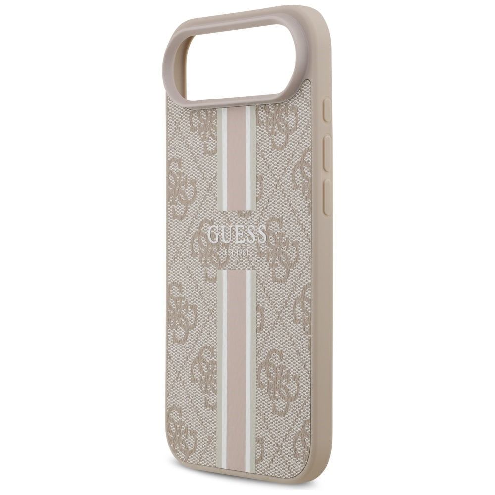 Coque MagSafe pour Apple iPhone 17 Air, Guess, 4G Printed Stripes, Rose