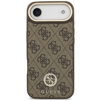 Étui MagSafe pour Apple iPhone 17 Air, Guess, Logo Strass 4G, Marron